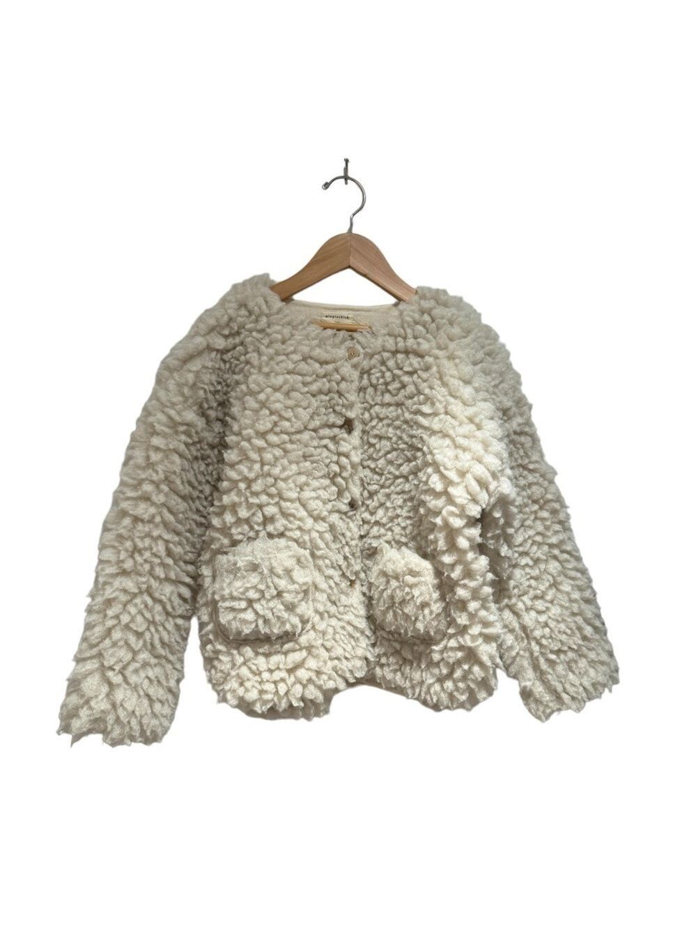 PIUPIUCHICK linen lined teddy jacket - size 10